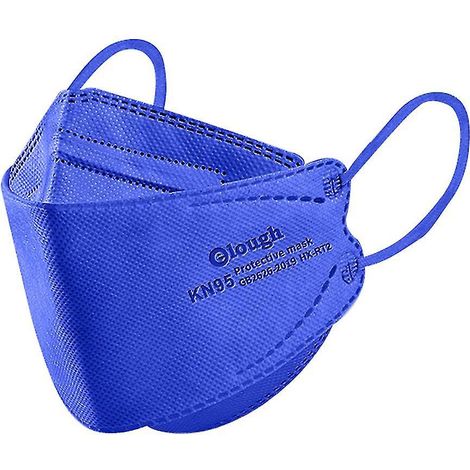 Masques KN95 pour enfants (30 ou 50 pièces) - 4 couches - Bleu foncé (1/4)