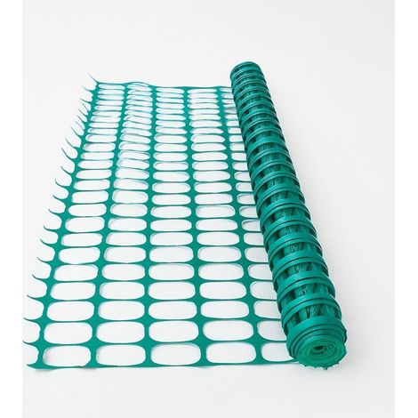 Plastic Barrier Mesh Fencing Green 50M (Temporary Fence Garden Safety Work Site)