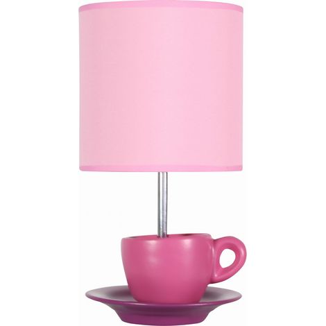 Lampe de table Candellux Cynka rose céramique E27 31 cm (1/2)