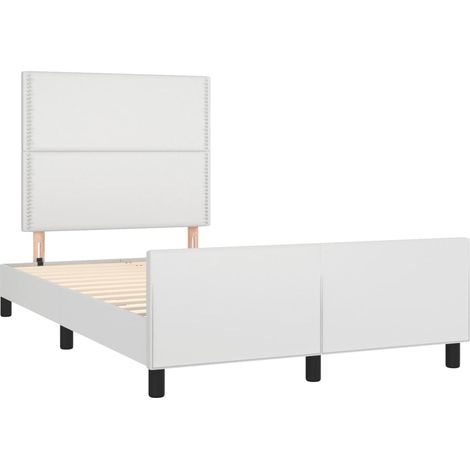 vidaXL Giroletto senza Materasso Bianco 120x190 cm Similpelle (1/4)