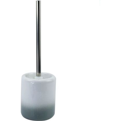 Porte-balai De Toilette Meuble De Toilette Blanc Gris Avec Balai De Toilette Complet 59917 (1/2)