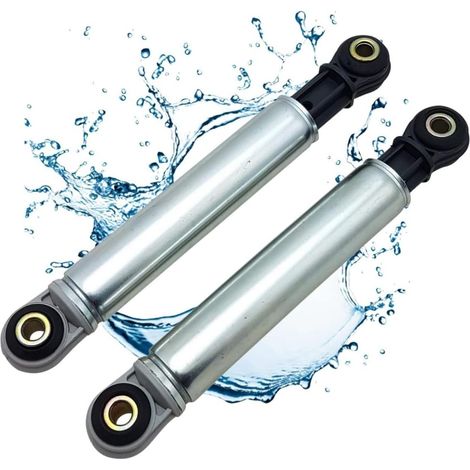 Lot de 2 amortisseurs pour machine à laver Miele 4500826 4151285 Couleur argent pour Bosch 107654, 105523, 118869 Amortisseur de vibrations 8 mm alésage 120N (1/5)