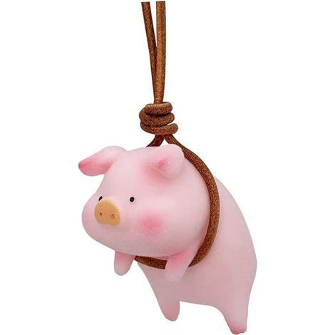 Colgante para espejo retrovisor de coche Lucky Pig, accesorios para el interior del coche, decoración de cerditos, regalos para niñas y mujeres 1 (1/5)