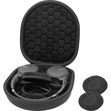 Housse pour Tune 520BT 510BT 720BT 760NC 770NC/ Live 770NC/ Casque WH-CH720N WH-CH520 WH-1000XM5 WH-1000XM4 WH-XB910N/ 700/ AirPods Max avec 2 Couvre Oreillette Hygiène -Noir (1/5)