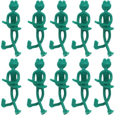CSPARKV 10pcs Câles de Plante Liens d'arbres Liens décoratifs de Grenouille Grenouille Crus de Jardin Pliables pour Les Plantes Support des Fournitures de Jardinage (1/5)