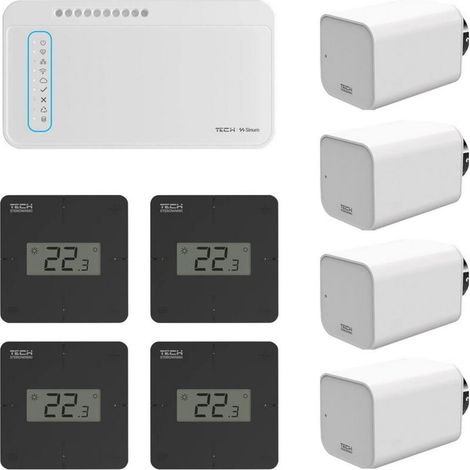 Kit de control técnico inalámbrico por zonas para calefacción por radiadores