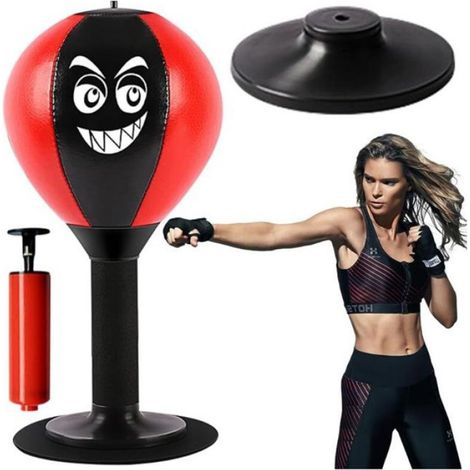 Kit Punching Ball - Base avec Ventouse - Polyuréthane - Pour Bureau - 1 Pièce (1/5)