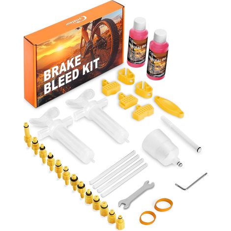 Kit Purge Frein pour Les Freins Hydrauliques. Comprend de Liquide de Frein Mineral et Une Mode d'emploi (120ML) (1/5)