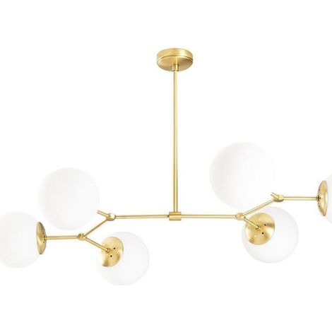Modell 11 6-flammige goldene Pendel-Deckenleuchte (1/3)