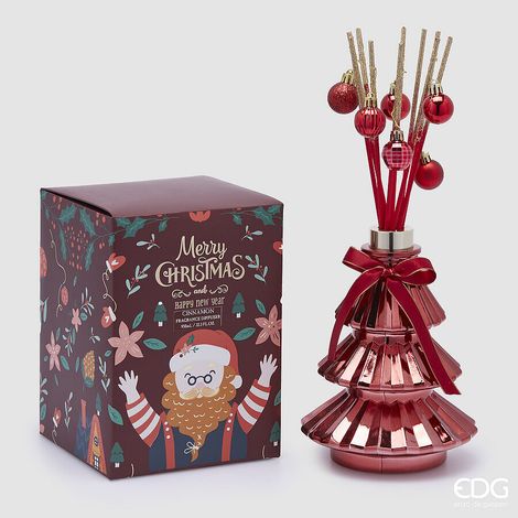 EDG Enzo De Gasperi Profumatore Natale Bottiglia Joyful Pino 950 Ml H 21,5 Cm Cinnamon
