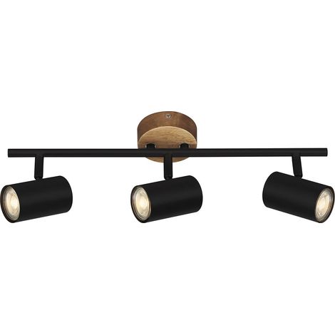 Spot Vintage Muritz Metallo Nero 3 Luci Gu10