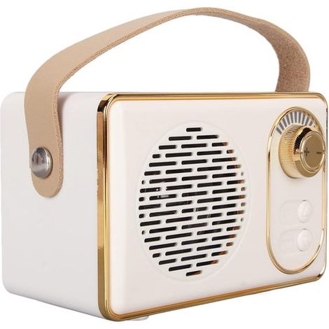 Altoparlante Bluetooth retrò, altoparlante vintage dal design affascinante e vecchio stile, scheda Bluetooth 5.0, ingresso AUX, supporto per unità USB. (1/4)