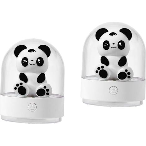 2 Pièces Veilleuse Panda USB Rechargeable avec Diffuseur (1/5)
