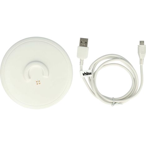 vhbw Charging Station compatible with Bose SoundLink Revolve+, Revolve Loudspeaker - Incl. Micro USB Cable 95 cm White