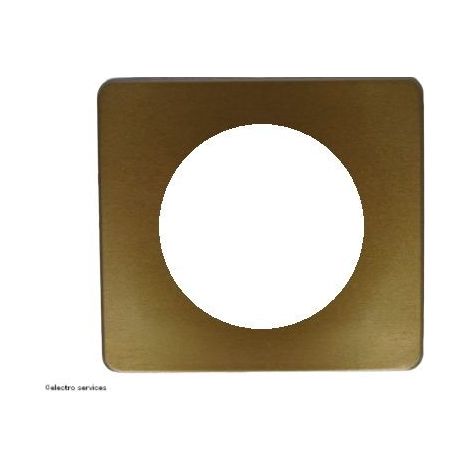 Legrand – Plaque de finition Métal Céliane 1 poste – Finition bronze satiné – Pour support Batibox et mécanisme Céliane