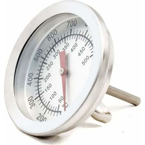 Ulisem Heat-resistant analog cooking thermometer for barbecues, ovens, smokers and smokers. 10°C - 500°C (1/4)