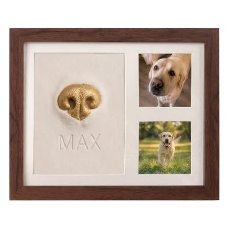 Neuer Erinnerungsfotorahmen mit Haustiernasenmotiv aus Holz, handgefertigt, Heimdekoration, Ornament - Stil B -