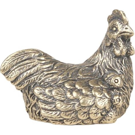 de poulet vintage en laiton représentant le signe du