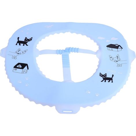 Toilet Seat Mat Portable Waterproof Antibacterial Light Blue