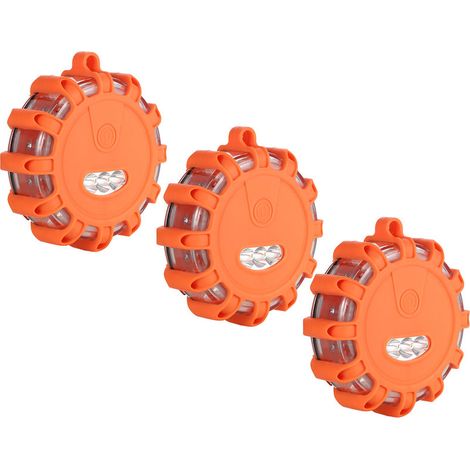 Lot de 3 feux de signalisation d'avertissement clignotants à LED, feux de secours, feux de route, feux de sécurité pour voitures, bateaux, camions (1/5)