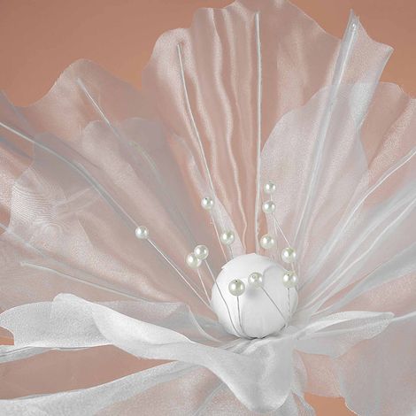 Hochwertiger Tüllmohn, 60 cm, künstliche Blume für Hochzeiten, Bühnendekoration, Fotografen, Schaufenster, Zeremonienaccessoires, PVC-Stiel mit flexiblem Metalldraht (biegsam und kürzbar). (1/5)