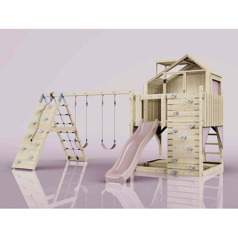 Tour de jeux PolarPlay Oscar Rosa 415 x 472 cm Balançoire pour enfants