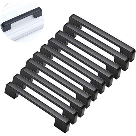10pcs poignée meuble entraxe 160mm noire, Barre porte cuisine (1/4)