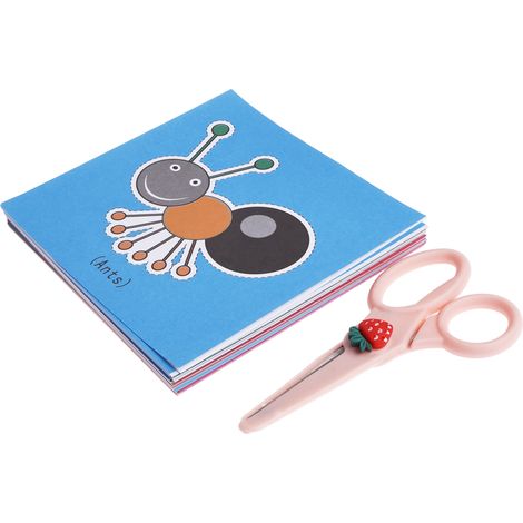 Ciseaux De Sécurité Enfants - Set De Découpage Papier Éducatif - Activités Créatives Pour Maternelle Et École Primaire - 1 Ciseaux + 96 Modèles Colorés (1/5)