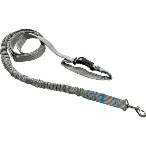 Correa para perros con amortiguador, 380 cm, gris, ajustable, manos libres, fabricada en Polonia. (1/4)