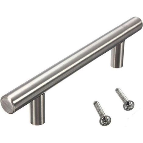10pcs Barre En T Poignes 1096150mm Boutons Avec Vis Armoire Tiroir Porte Acier Inoxydable Cuisine Meuble (1/4)