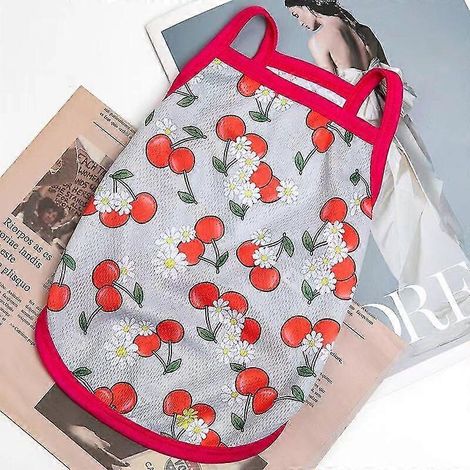 Chaleco de verano para perros, camiseta para perros lindos, ropa para perros con estampado de frutas, camiseta transpirable para cachorros, disfraz fresco para perros pequeños, ropa para mascotas 12 (1/5)