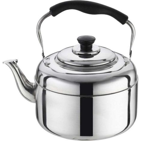 Bouilloire - Acier Inoxydable - 2 L - Compatible Toutes Plaques Cuisinière - Poignée Silicone - Pour Thé Café (1/4)