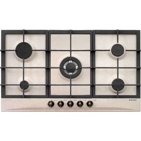 Glem Gas GT955HSA plaque Sable Intégré 90 cm Gaz 5 zone(s)