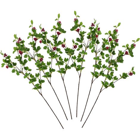 Pack of 6 x 90cm Artificial Berry Foliage Spray Stem (1/5)