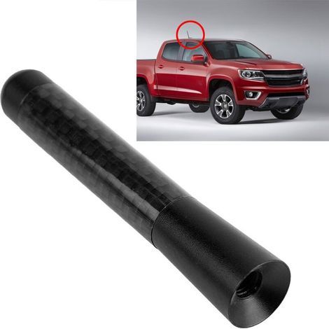 EVGATSAUTO car antenna, 3-inch short carbon fiber radio antenna with screw fixing for universal vehicle modifications. (1/4)