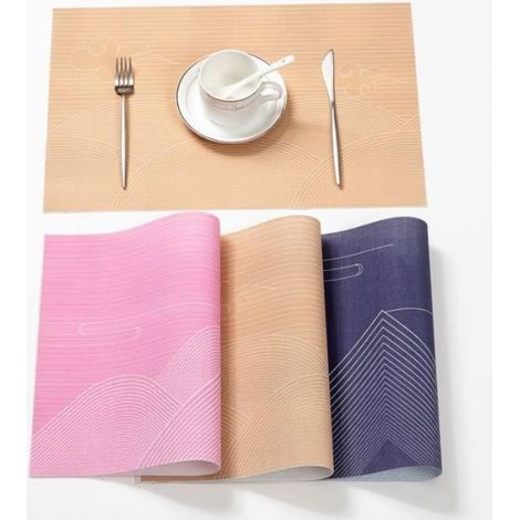 Set De Table - Pvc - 45 X 30 Cm - Antidérapant Et Imperméable - Lavable - 5 Pièces (1/3)