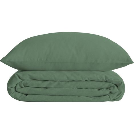 Bettwäsche Landiha Percale Jadegrün 260x240cm - Atmosphera créateur d'intérieur