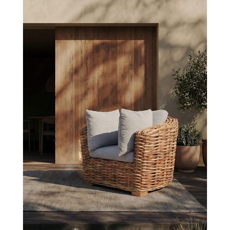 Ovéa - Fauteuil de jardin en rotin tressé (1/5)