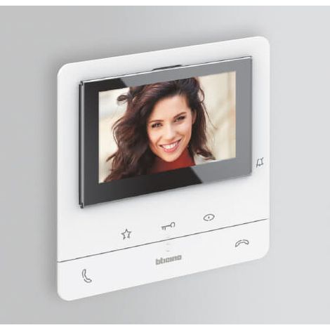 Bticino – Kit vidéo mains libres 2 fils – Interphone avec caméra couleur 5" – Écran LCD 5" – Degré de protection IP54 – Installation murale ou sur bureau — vue 3