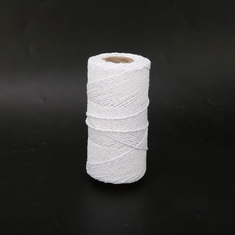 Corde en Jute 100m pour Projets DIY et Décoration Naturelle (Couleur Blanc) (1/4)