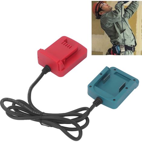Verlängerungskabel für den Makita BL1815 18V Lithium-Ionen-Akku, kompatibel mit Miwage M18 Elektrowerkzeugen (Interface-Serie 48-11-1828). Leichter Akkuadapter mit Verlängerungskabel und Gürtelclip. (1/5)