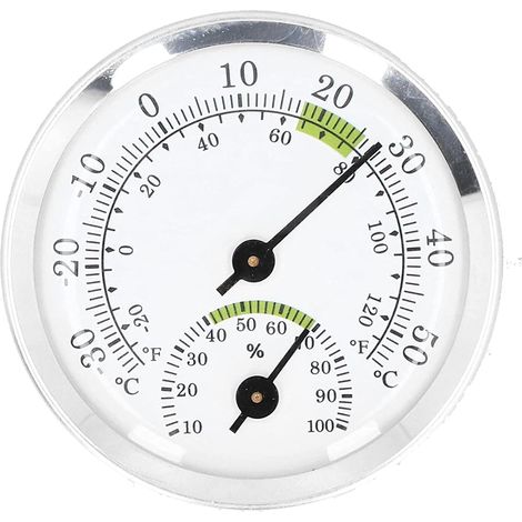 Thermomètre-hygromètre, hygromètre analogique à cadran rond pour intérieur, idéal pour les chambres, serres et salles de culture. (1/5)