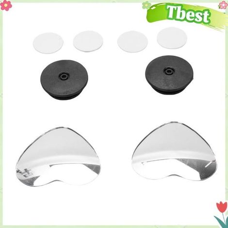 Tbest rétroviseurs latéraux convexes grand angle Lot de 4 Rétroviseurs D'Angle Mort en Forme de Cœur, avec Verre luminaire miroir (1/5)