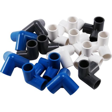Lot de 16 plastique PVC 20mm tuyau Tee connecteur 3 Way joint pour jardin irrigation arrosage tuyau adaptateur tube (1/5)