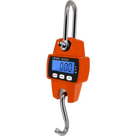 Échelle de grue - Mini échelle numérique portable LCD électronique suspendue Échelle de jeu Échelle de grue avec échelle 300 kg avec crochet pour valise de voyage, pêche, chasse en plein air, ferme (1/4)
