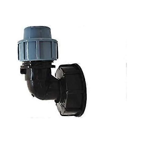 IBC Tank Adapter S60X6 IBC Water Tank Hose Fitting 25mm Outlet Elbow (1/4)