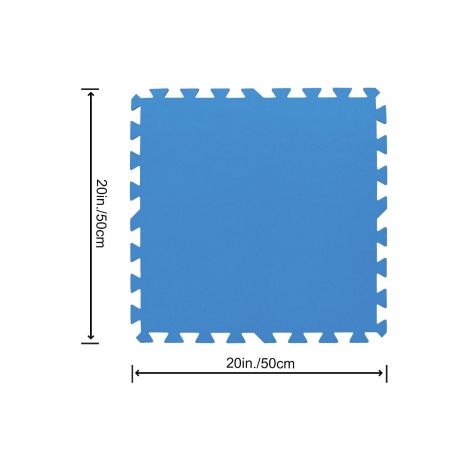 Bestway 58220 pack de 9 tapis tapis sous piscine en polye'thyle'ne 50x50 cm pour bord de piscine