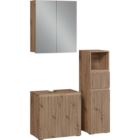 Conjunto de muebles de baño de 3 piezas Takumi, Artesano, 3 partes, Vicco (1/5)