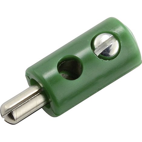 Kahlert Licht Fiche banane miniature mâle, droit Ø de la broche: 2.6 mm vert 1 pc(s)