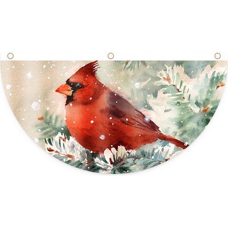 Weihnachtliche Fächerfahne, Außenhänger, Türhänger, Weihnachtsdekoration (1/5)